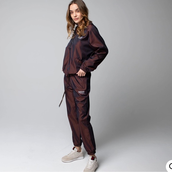 NWT Talentless Reflective Track Pant Joggers Copper Unisex Brown Sweatpants - Picture 6 of 10
